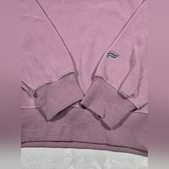 Fabletics The Go-To Crew Flipped Fleece Sweatshirt Men Sz M Plum Cactus - Picture 6 of 13